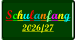 Schulanfang 2026/27